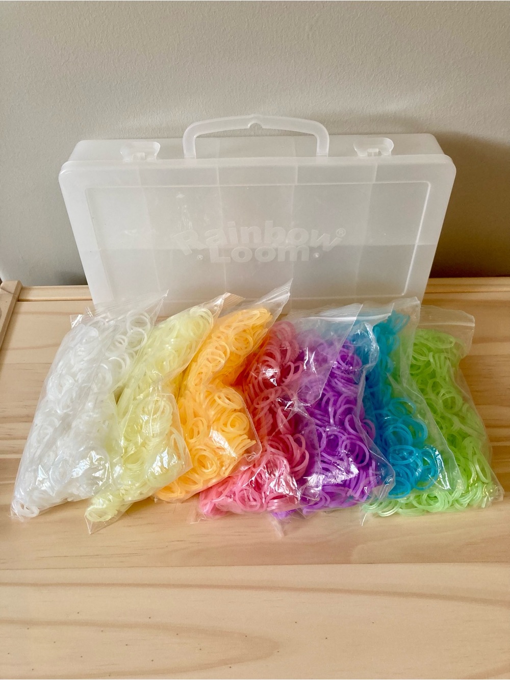 ☀️ 3 for $15 ☀️ Rainbow Loom Glow-in-the-Dark Rainbow Rubber Bands